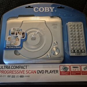 Coby Silver Portable DVD Player with Remote
